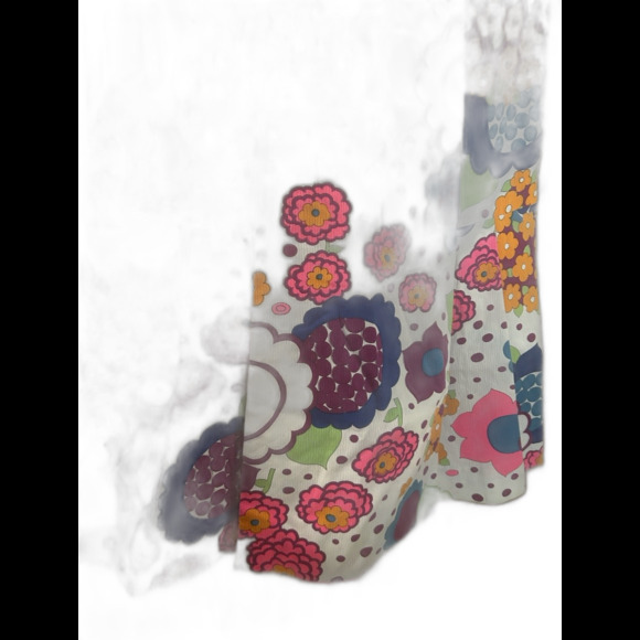 True Vintage 70s Flower Power Skort Dress Talon Zip - Picture 6 of 7